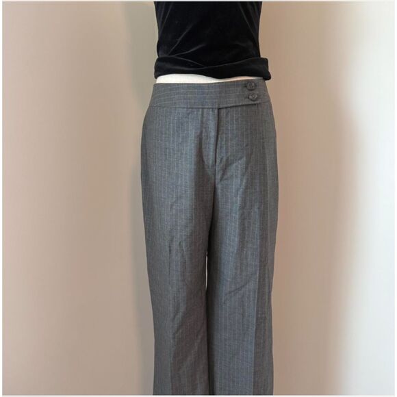 Pinstripe grey pants/trousers size 12 - Picture 1 of 4